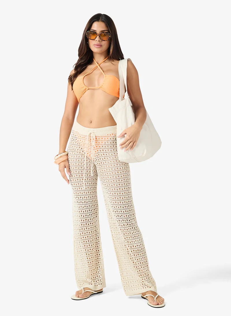 جينجر Crochet Beach Pants